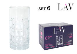 LAV Set 6 Vasos "Archie" 390 cc (4 Cajas)