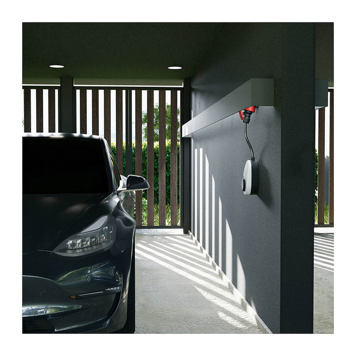 go-eCharger Gemini flex, 22 kW (32A 3-phasig), Estación de Carga Móvil Blanco/Negro Type 2