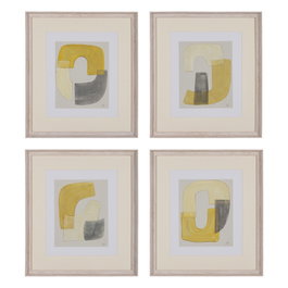 Cuadro Pintura Abstracto 4/M 44 X 50 cm (Set de 4)