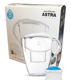 DAFI Jarra Filtrante de Agua Astra Unimax+ 3 L Blanca con 3 Filtros