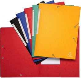 EXACOMPTA Pack de 25 carpetas Scotten A4 con gomas y solapas colores surtidos
