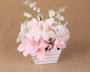 DKD Home Decor Macetero de PVC y Tela Rosa 20x17x24 cm