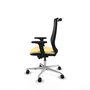 PIQUERAS Y CRESPO Silla de oficina Mardos con mecanismo Sincro/Traslack, Crema y Negro