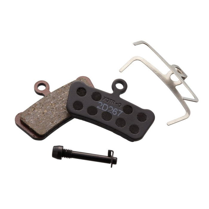 Sram Juego de 2 pastillas orgánicas y 2 soportes de acero para frenos de disco MTB Sram Juego de 2 pastillas orgánicas y 2 soportes de acero para frenos de disco MTB
