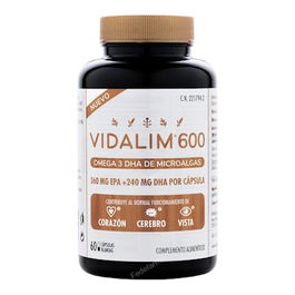 VIDALIM Omega 3 DHA EPA+DHA 600mg 60 Cápsulas