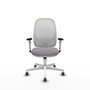 PIQUERAS Y CRESPO Silla de oficina Cilanco con mecanismo Sincro, Gris y Blanco