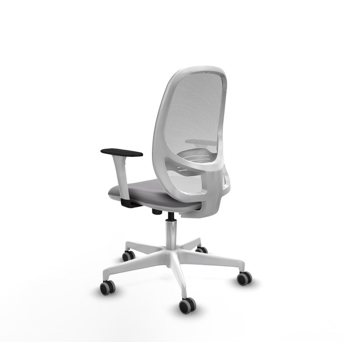 PIQUERAS Y CRESPO Silla de oficina Cilanco con mecanismo Sincro, Gris y Blanco