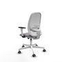 PIQUERAS Y CRESPO Silla de oficina Cilanco con mecanismo Sincro, Gris y Blanco