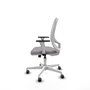 PIQUERAS Y CRESPO Silla de oficina Cilanco con mecanismo Sincro, Gris y Blanco