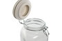 DKD Home Decor Set de 4 Botes de Cristal Azul y Blanco