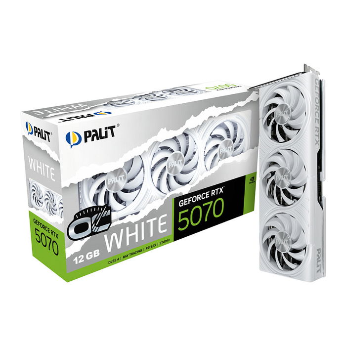 Palit RTX 5070 12GB GDDR7 White OC Tarjeta Gráfica