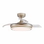 Cristalrecord Moss Ventilador de Techo con Aspas Retráctiles Níquel