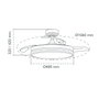 Cristalrecord Moss Ventilador de Techo con Aspas Retráctiles Níquel