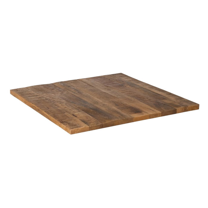 Ixia Tablero de Mesa de Madera de Mango Natural 80 x 80 x 3 cm
