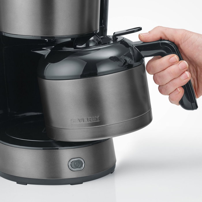Severin KA 9343 Dark Inox con jarra de cristal