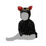 Disfraz de Gato Negro para Bebé 12-24 Meses con Capucha, Orejas Puntiagudas y Ojos Amarillos - Halloween Unisex