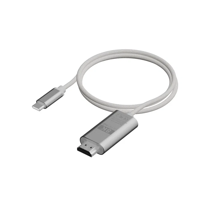 LINQ LQCCH200 Cable Adaptador USB-C a HDMI 8K 60Hz 2m, Gris