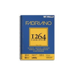 Cuaderno De Dibujo Fabriano Esbozo Con Espiral Grano Natural A4 90G 120H (Set de 5)