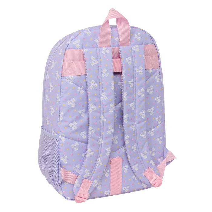 Mochila Escolar Safta Bouquet Rosa Lila 30 x 46 x 14 cm