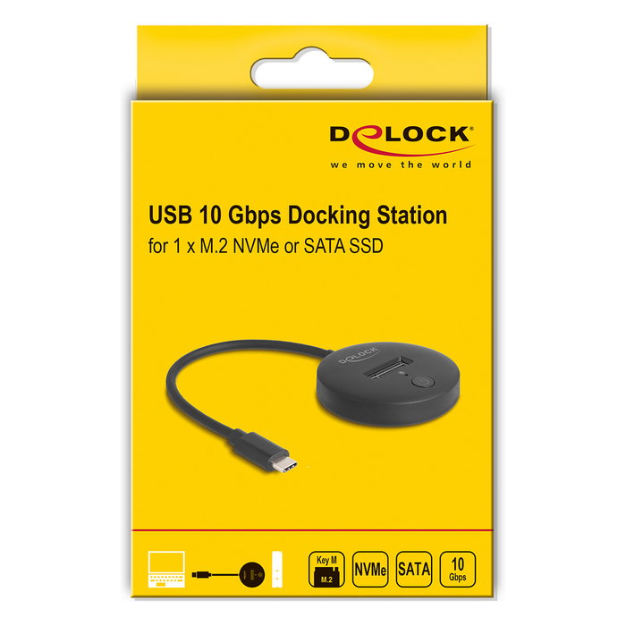 DeLOCK Estación de acoplamiento M.2 para SSD NVMe/SATA USB Type-C 10 Gbps DeLOCK Estación de acoplamiento M.2 para SSD NVMe/SATA USB Type-C 10 Gbps