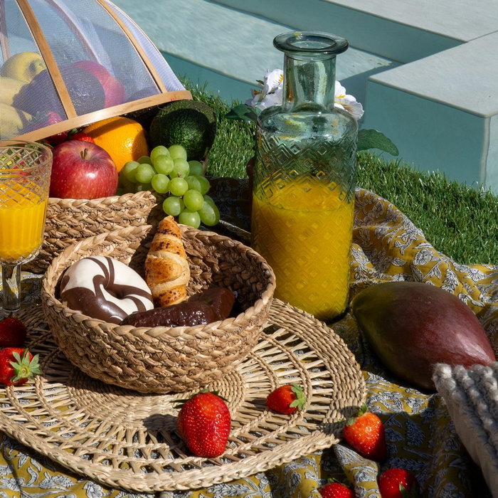 S/3 Cesta Fibra Natural Decoración 34 X 34 X 11 cm S/3 Cesta Fibra Natural Decoración 34 X 34 X 11 cm