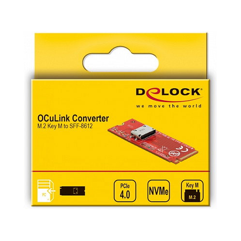 DeLOCK Convertidor M.2 Key M a 1 x OCuLink SFF-8612 64106
