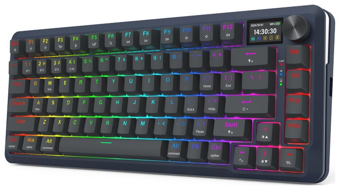 Redragon Flekact K708-RGB-PRO Teclado Mecánico Inalámbrico para Gaming Layout Polaco 81 Teclas Retroiluminación RGB Negro