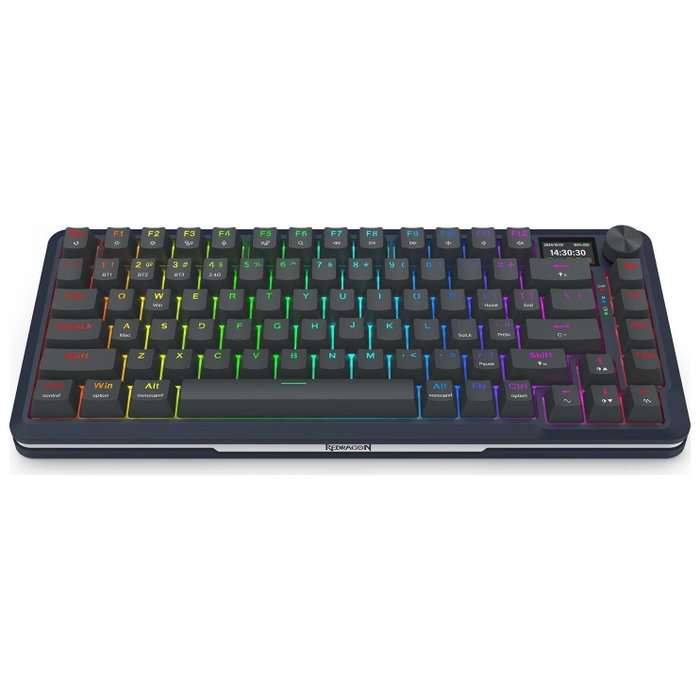 Redragon Flekact K708-RGB-PRO Teclado Mecánico Inalámbrico para Gaming Layout Polaco 81 Teclas Retroiluminación RGB Negro