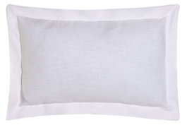 DKD Home Decor Cojín de Lino con Flecos Blanco Roto, Pack de 2