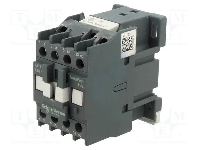 SCHNEIDER ELECTRIC Contactor Easy TeSys LC1E0910F5 3-polar 9A 110VAC SCHNEIDER ELECTRIC Contactor Easy TeSys LC1E0910F5 3-polar 9A 110VAC