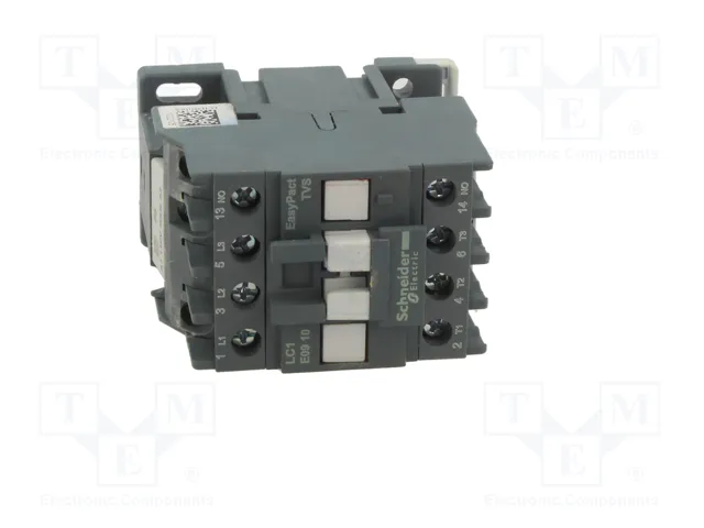 SCHNEIDER ELECTRIC Contactor Easy TeSys LC1E0910F5 3-polar 9A 110VAC SCHNEIDER ELECTRIC Contactor Easy TeSys LC1E0910F5 3-polar 9A 110VAC