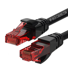 WP WPC-PAT-6U002BL Cable de Red Cat6 U/UTP 0,2 m Negro, Rojo