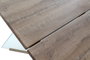 DKD Home Decor Mesa Comedor Scandi Marron y Transparente Cristal y MDF 90 x 76 x 180 cm