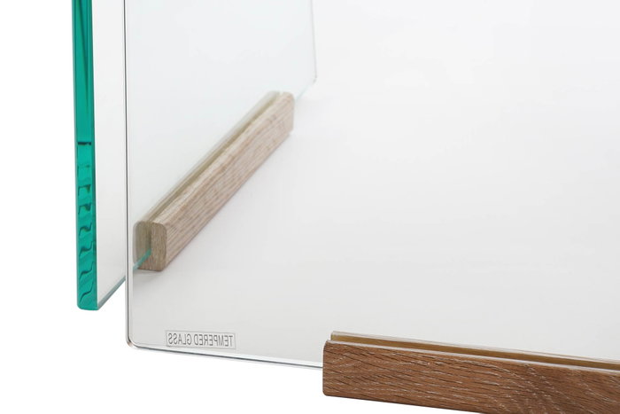 DKD Home Decor Mesa Comedor Scandi Marron y Transparente Cristal y MDF 90 x 76 x 180 cm DKD Home Decor Mesa Comedor Scandi Marron y Transparente Cristal y MDF 90 x 76 x 180 cm