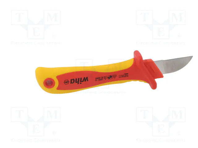 WIHA Cuchillo de instalador recto 200mm 1kV AC WIHA Cuchillo de instalador recto 200mm 1kV AC
