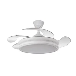 Bayomo Ventilador 59w 6980lm Blanco 4 Aspas Desplegables DC con Mando y Regulador de Intensidad