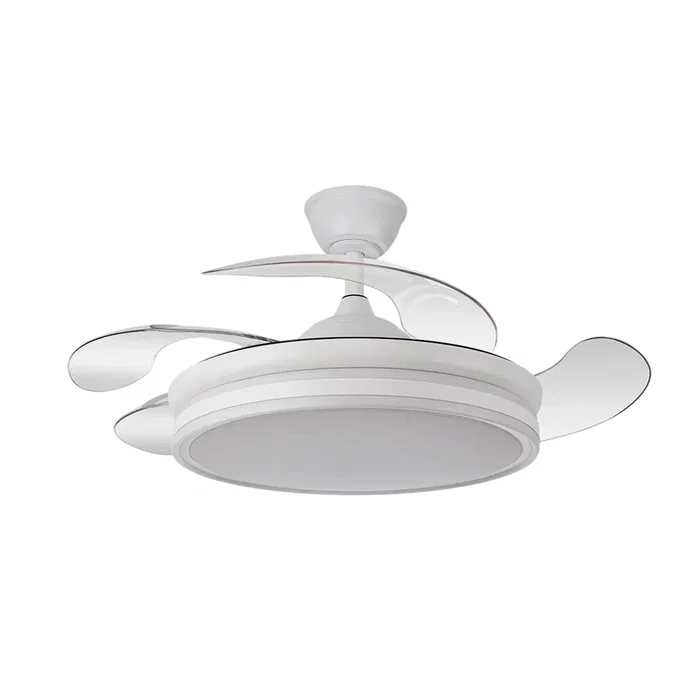 Bayomo Ventilador 59w 6980lm Blanco 4 Aspas Desplegables DC con Mando y Regulador de Intensidad Bayomo Ventilador 59w 6980lm Blanco 4 Aspas Desplegables DC con Mando y Regulador de Intensidad