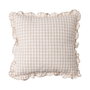 Ixia Cojín Cuadros Beige Algodón 43 x 43 cm