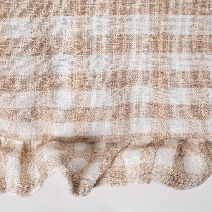 Ixia Cojín Cuadros Beige Algodón 43 x 43 cm