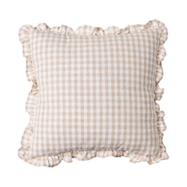 Cojín Cuadros Beige Algodón 43 X 43 cm (Set de 2)