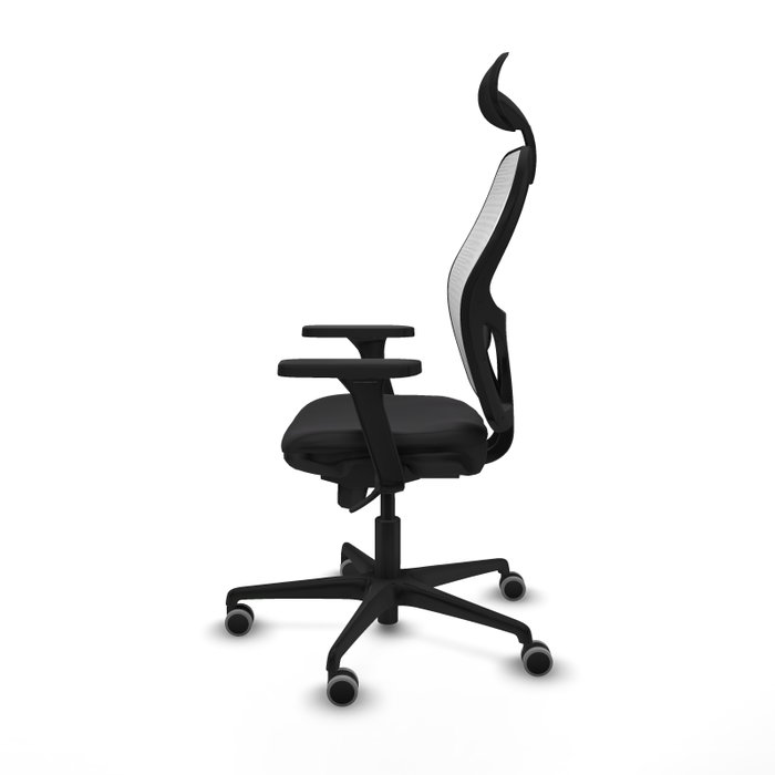PIQUERAS Y CRESPO Silla de oficina Jorquera con mecanismo Sincro, Negro y Blanco