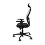 PIQUERAS Y CRESPO Silla de oficina Jorquera con mecanismo Sincro, Negro y Blanco