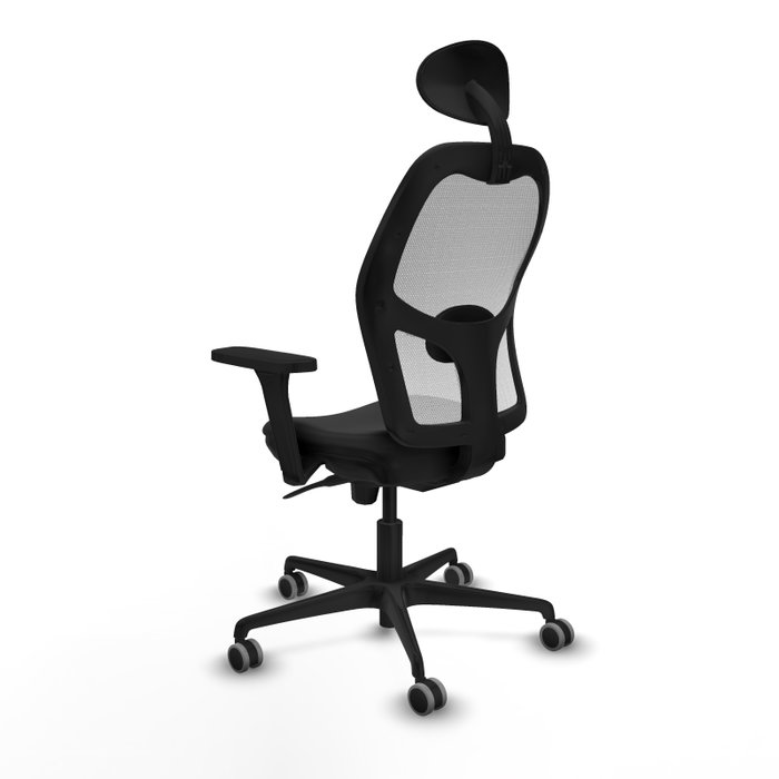 PIQUERAS Y CRESPO Silla de oficina Jorquera con mecanismo Sincro, Negro y Blanco