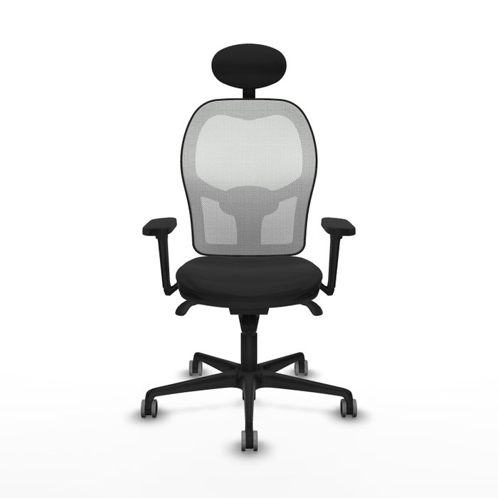 PIQUERAS Y CRESPO Silla de oficina Jorquera con mecanismo Sincro, Negro y Blanco