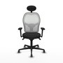 PIQUERAS Y CRESPO Silla de oficina Jorquera con mecanismo Sincro, Negro y Blanco