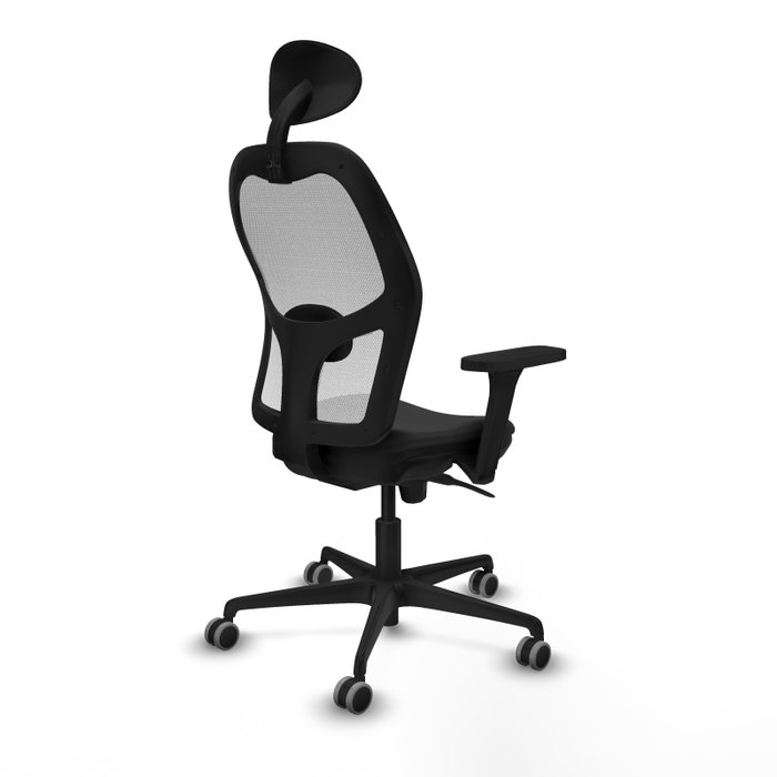PIQUERAS Y CRESPO Silla de oficina Jorquera con mecanismo Sincro, Negro y Blanco
