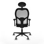 PIQUERAS Y CRESPO Silla de oficina Jorquera con mecanismo Sincro, Negro y Blanco