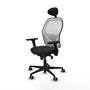 PIQUERAS Y CRESPO Silla de oficina Jorquera con mecanismo Sincro, Negro y Blanco