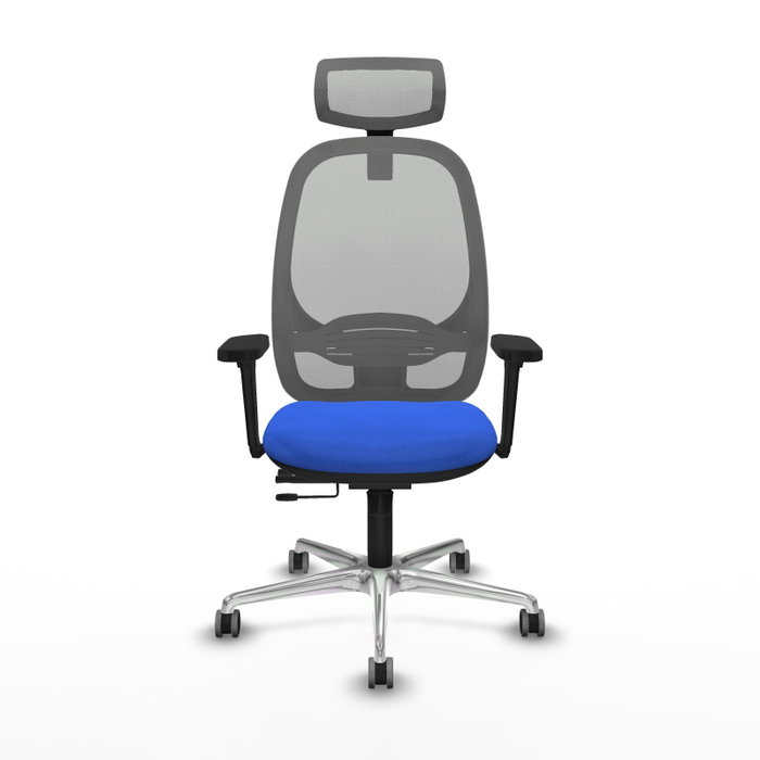 PIQUERAS Y CRESPO Silla de oficina Cilanco con mecanismo Sincro/Traslack Azul y Gris