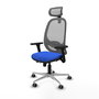 PIQUERAS Y CRESPO Silla de oficina Cilanco con mecanismo Sincro/Traslack Azul y Gris